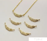 Copper Plated Hanging Leaves Earring Studs DIY Material