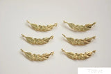 Copper Plated Hanging Leaves Earring Studs DIY Material
