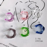 DIY Jelly C-shaped Earrings Accessories