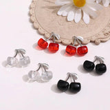 Red Cherry Pendant for DIY Earrings Necklace