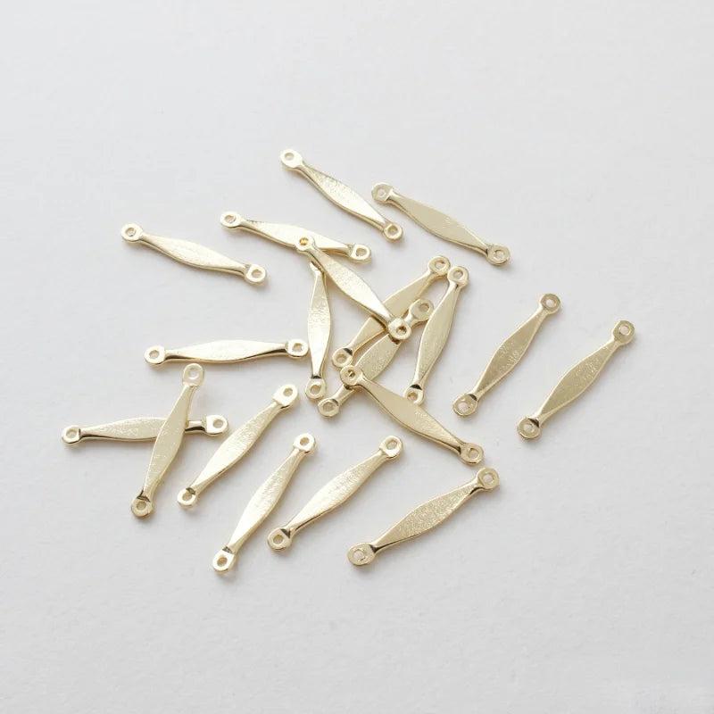 Copper Plated 18K Double Hanging Connecting Rod DIY Earrings Bracelet