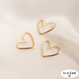 14K Bag Hollowed Out Curved Love Peach Heart DIY Accessory Earrings Pendant