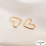 14K Bag Hollowed Out Curved Love Peach Heart DIY Accessory Earrings Pendant