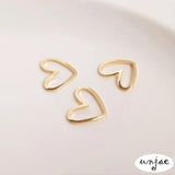 14K Bag Hollowed Out Curved Love Peach Heart DIY Accessory Earrings Pendant
