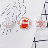 DIY Acrylic Resin Geometric Round Embossed Pendant