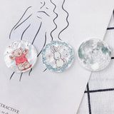DIY Acrylic Resin Geometric Round Embossed Pendant