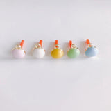 Colorful Round Alloy Earrings Accessories Materials