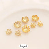 14K Light 18k Receptacle Accessories Daisy Bead Cap Bead Material