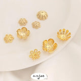 14K Light 18k Receptacle Accessories Daisy Bead Cap Bead Material