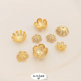 14K Light 18k Receptacle Accessories Daisy Bead Cap Bead Material