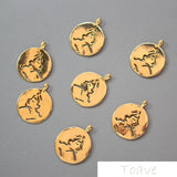 Copper Plated 18k Portrait Pendant Earring Accessories