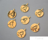 Copper Plated 18k Portrait Pendant Earring Accessories