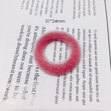 DIY Furry Hair Ring Accessories for Autumn and Winter