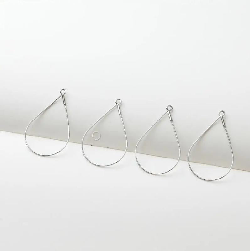 14K Plated Real Drop Frame Earrings Pendant DIY Material