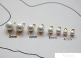 6pcs Natural Shell Hanging Ear Stud Earrings DIY Accessories