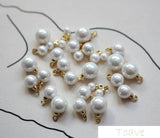 6pcs Natural Shell Hanging Ear Stud Earrings DIY Accessories