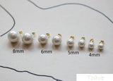 6pcs Natural Shell Hanging Ear Stud Earrings DIY Accessories