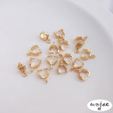 Gold-Plated Leaf-Shaped Melon Seed Buckle DIY Pendant Accessories