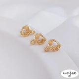 Gold-Plated Leaf-Shaped Melon Seed Buckle DIY Pendant Accessories