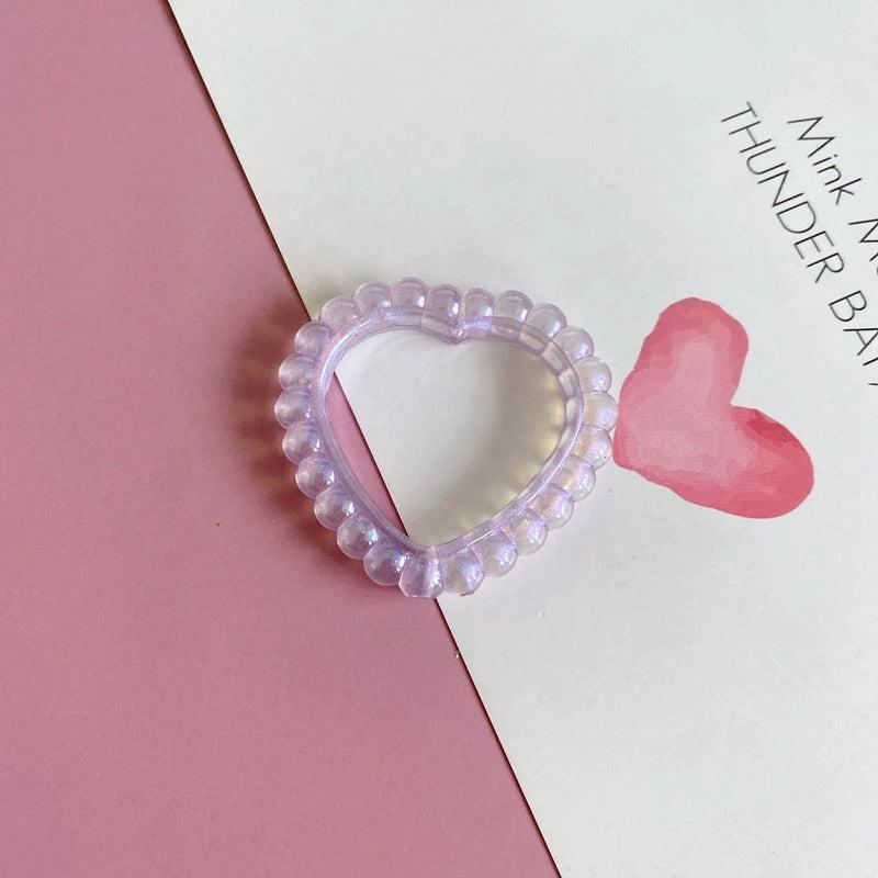Hollow Plated Lace Peach Heart Pendant DIY Phone Chain Accessories