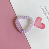 Hollow Plated Lace Peach Heart Pendant DIY Phone Chain Accessories
