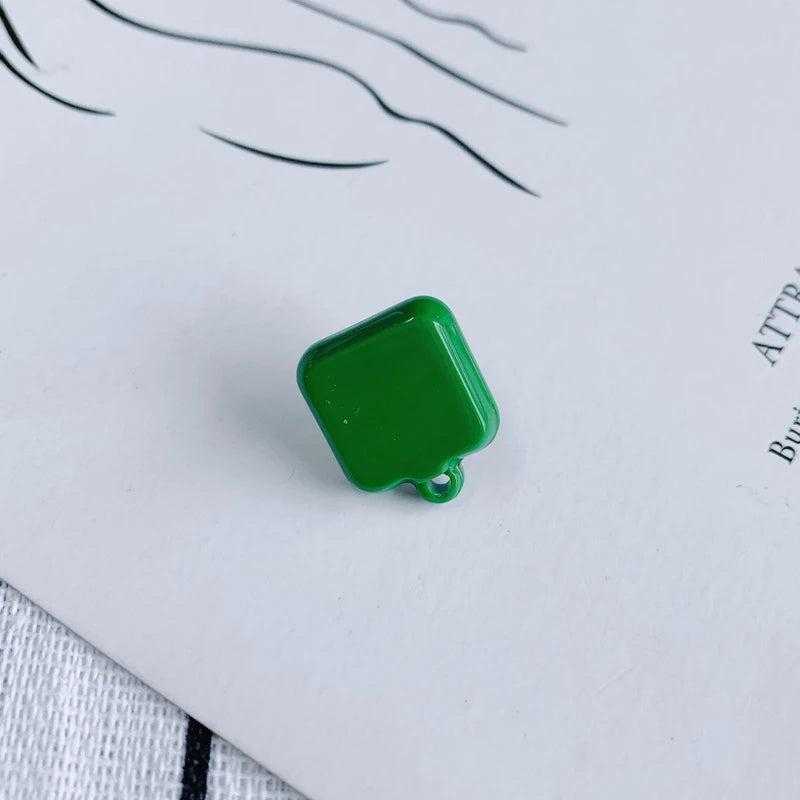 Square Earrings Pendant 952 Silver Needle DIY Accessories
