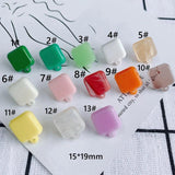 Square Earrings Pendant 952 Silver Needle DIY Accessories