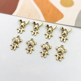 Vintage Alloy 3D Bear & Rabbit Pendant Jewelry Keychain Material