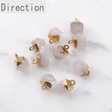 Square Jade Pendant DIY Earring Necklace Bracelet Material