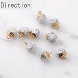 Square Jade Pendant DIY Earring Necklace Bracelet Material