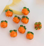 Spring Retro Persimmon Ruyi Glass Mini Earrings Pendant Hair Accessories