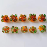 Spring Retro Persimmon Ruyi Glass Mini Earrings Pendant Hair Accessories