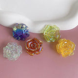 Plated Camellia Double Hole Rose Bead Patch DIY Accessories