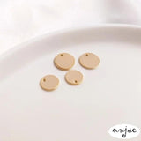14K Gold-Plated Discs for DIY Earrings, Color-Preserving Accessories