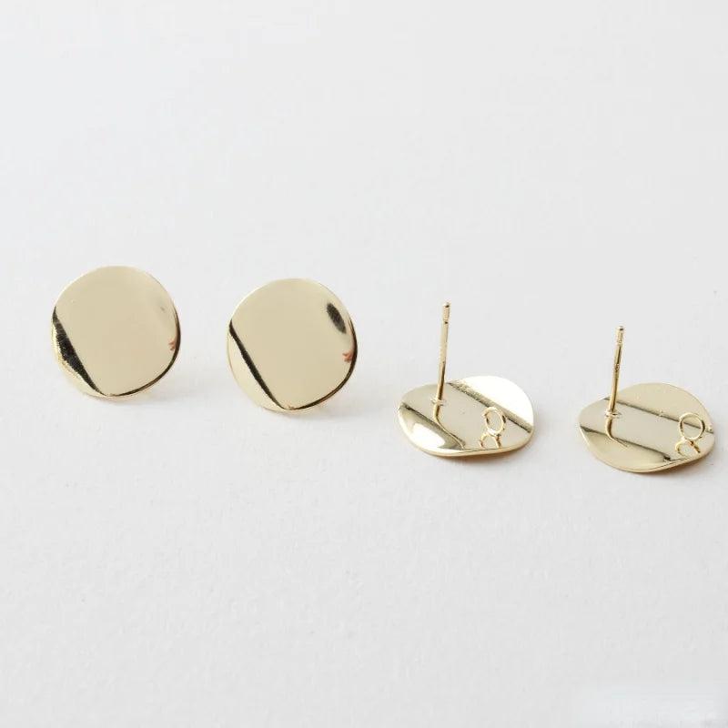 18K Round Earring Material Accessories