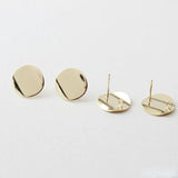 18K Round Earring Material Accessories