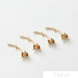 18K Plated Tulip Pendant DIY Double Hanging Necklace Ear Stud 2pcs