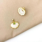 18K Gold-Clad Antique Jade Ruyi Yuanbao Gourd Pendant DIY Chinese Necklace