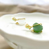 18K Gold-Clad Antique Jade Ruyi Yuanbao Gourd Pendant DIY Chinese Necklace