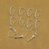 50pcs 925 Sterling Silver Earring Hooks 1.3*2CM