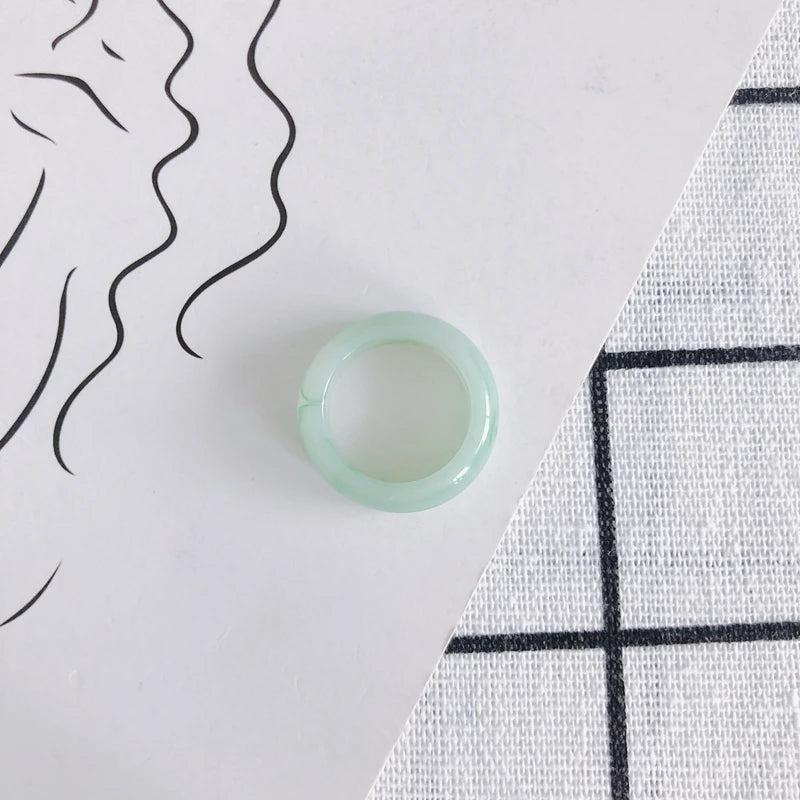 DIY Resin Translucent Round Retro Ring Material