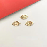 18K Gold-Clad Chinese Auspicious Pattern DIY Jewelry Material