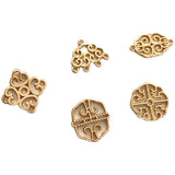 18K Gold-Clad Chinese Auspicious Pattern DIY Jewelry Material