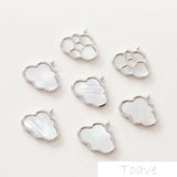 14K Gold-Plated Shell Cloud Pendant Ear Stud Necklace DIY Beaded Material 2pcs