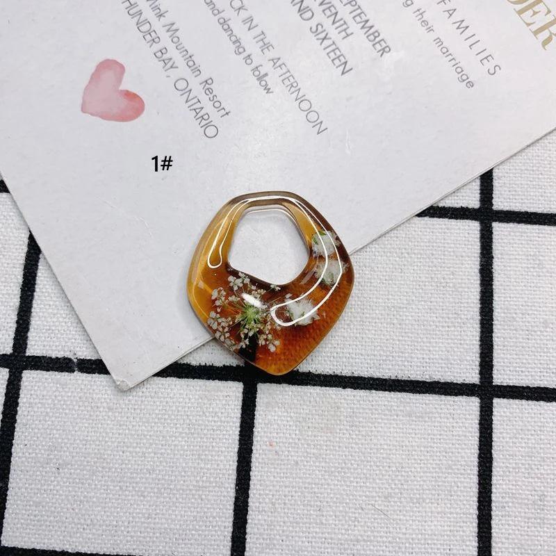 DIY Japanese Dried Flower Drop Earrings Retro Mori Earrings Materials