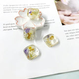 Eternal Flower Resin Square Earrings Accessory