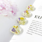 Eternal Flower Resin Square Earrings Accessory