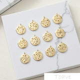 12 Constellation Pendant DIY Planet Bracelet Necklace Ear Stud 4pcs
