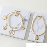 12 Constellation Pendant DIY Planet Bracelet Necklace Ear Stud 4pcs