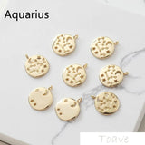 12 Constellation Pendant DIY Planet Bracelet Necklace Ear Stud 4pcs